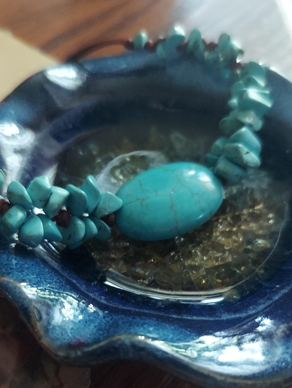 Turquoise Stone 👀Smaller Turquoise Beaded Inline Braclet Women’s Fine Bracelet